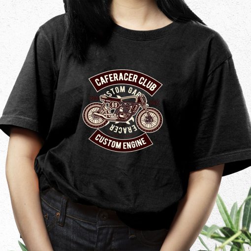 Caferacer Club Funny Graphic T Shirt