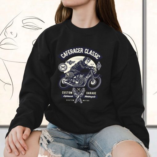 Caferacer Rider Classic Funny Graphic Sweatshirt