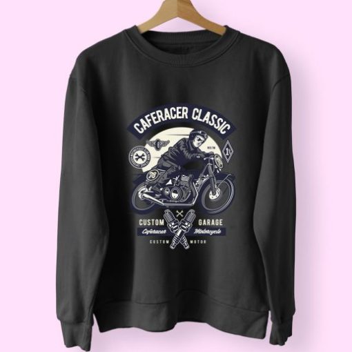 Caferacer Rider Classic Funny Graphic Sweatshirt