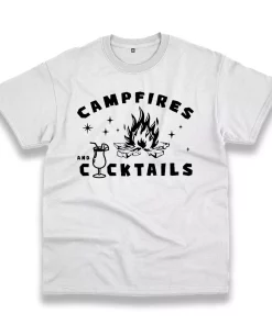 Campfire And Cocktails Thanksgiving Vintage T Shirt Campfire And Cocktails Thanksgiving Vintage T Shirt