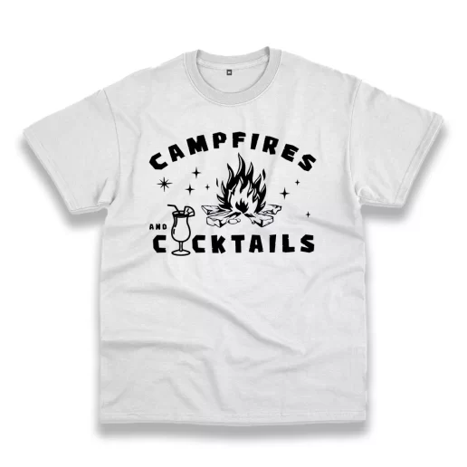 Campfire And Cocktails Thanksgiving Vintage T Shirt Campfire And Cocktails Thanksgiving Vintage T Shirt