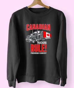 Canadian Trucker Rule Freedom Convoy 70s Sweatshirt Inspired Canadian Trucker Rule Freedom Convoy 70s Sweatshirt Inspired