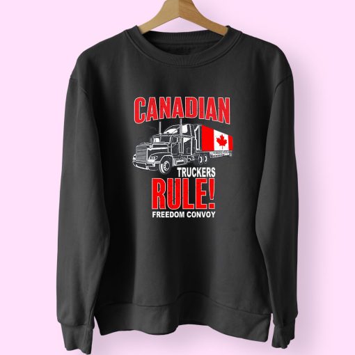 Canadian Trucker Rule Freedom Convoy 70s Sweatshirt Inspired