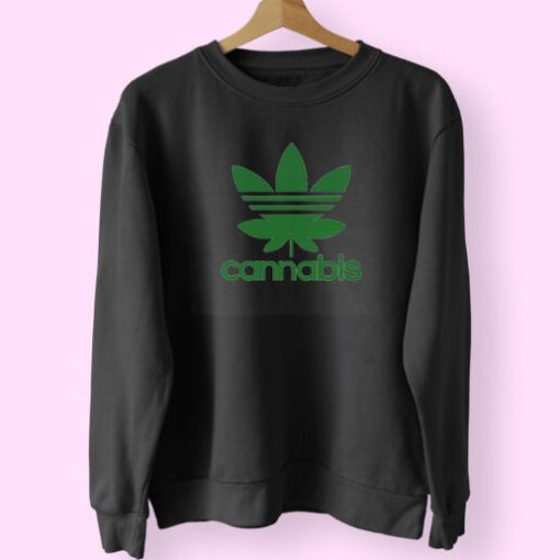 Cannabis Waiting Me Parody Funny Sweatshirt Design