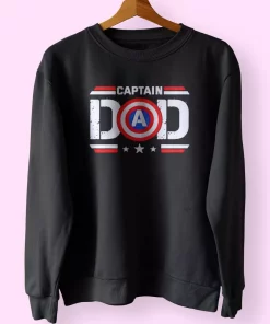 Captain Dad Superhero Funny Father Day Sweatshirt