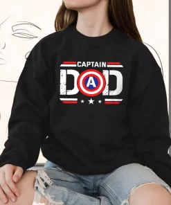 Captain Dad Superhero Funny Father Day Sweatshirt