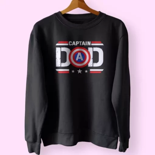 Captain Dad Superhero Funny Father Day Sweatshirt