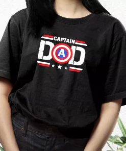 Captain Dad Superhero T Shirt For Dad