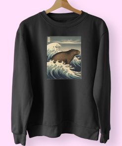 Capybaras On The Wave Cute Sweatshirt Capybaras On The Wave Cute Sweatshirt