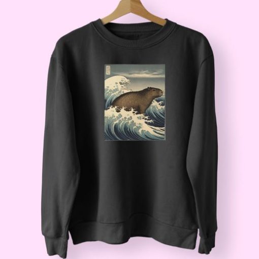 Capybaras On The Wave Cute Sweatshirt