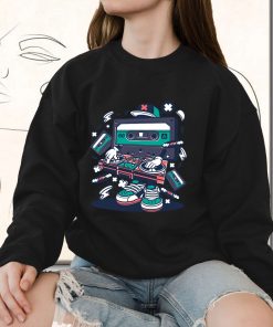 Cassette Disk Jockey Funny Graphic Sweatshirt