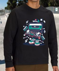 Cassette Disk Jockey Funny Graphic Sweatshirt 3
