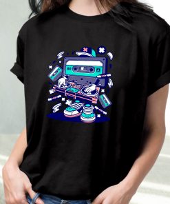 Cassette Disk Jockey Funny Graphic T Shirt 3