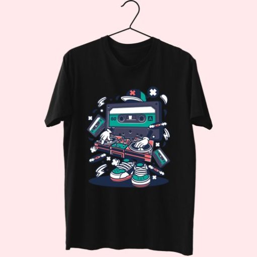 Cassette Disk Jockey Funny Graphic T Shirt