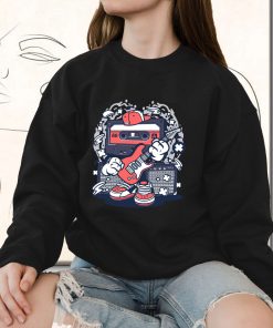 Cassette Rock Star Funny Graphic Sweatshirt
