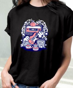 Cassette Rock Star Funny Graphic T Shirt 3