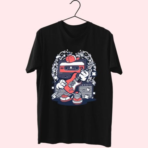 Cassette Rock Star Funny Graphic T Shirt