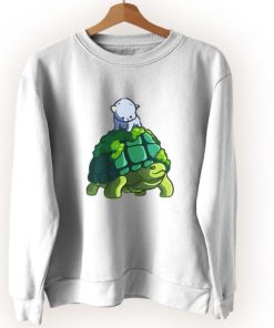 Cat Riding Turtle Cute Sweatshirt Style