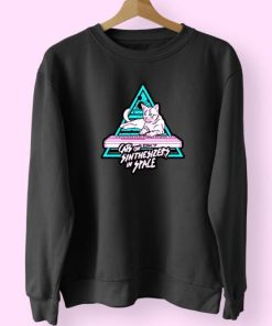 Cats On Synthesizers In Space Trendy 80s Sweatshirt