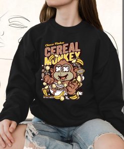 Cereal Monkey Funny Graphic Sweatshirt