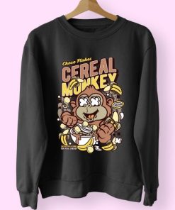 Cereal Monkey Funny Graphic Sweatshirt 3 Cereal Monkey Funny Graphic Sweatshirt 4