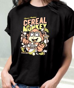Cereal Monkey Funny Graphic T Shirt 3