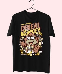 Cereal Monkey Funny Graphic T Shirt 4