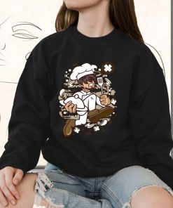 Chef Running Funny Graphic Sweatshirt