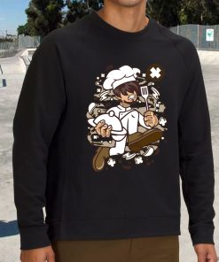 Chef Running Funny Graphic Sweatshirt 3