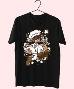 Chef Running Funny Graphic T Shirt 4