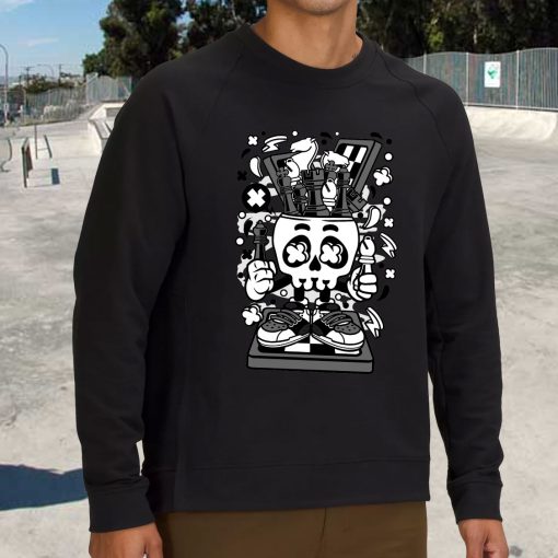 Chess Skull Head Funny Graphic Sweatshirt