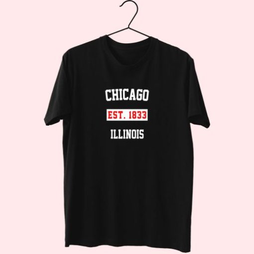 Chicago Est 1833 Illinois Fashionable T Shirt