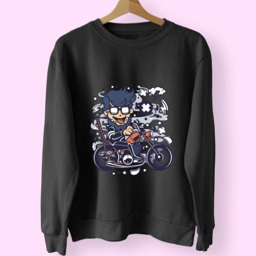 Chopper Hipster Funny Graphic Sweatshirt