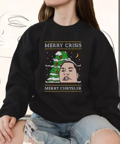 Christine Sydelko Merry Crimus Crisis Chrysler Christmas Sweatshirt Xmas Outfit 3