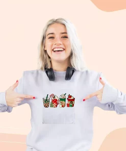 Christmas Snowman Latte Coffee Lover Ugly Christmas Sweater