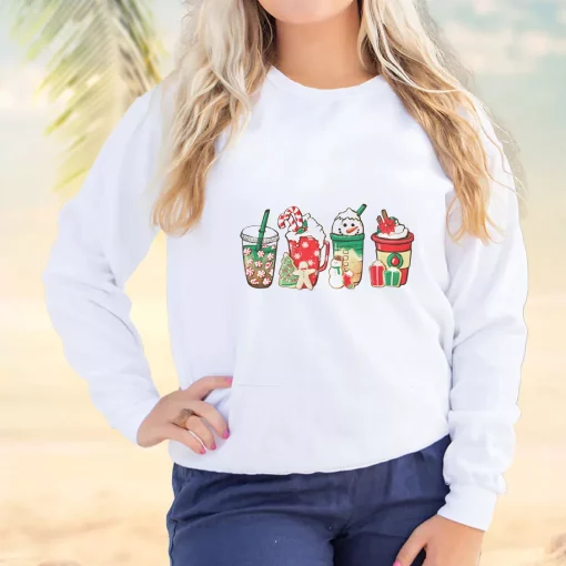 Christmas Snowman Latte Coffee Lover Ugly Christmas Sweater