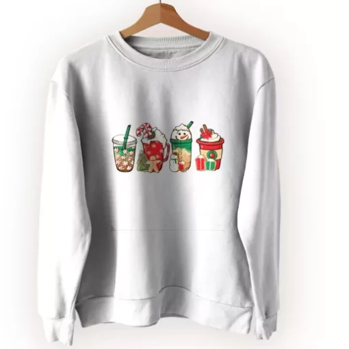 Christmas Snowman Latte Coffee Lover Ugly Christmas Sweater