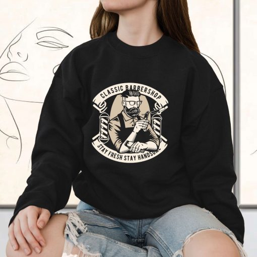 Classic Barber Shop Funny Graphic Sweatshirt