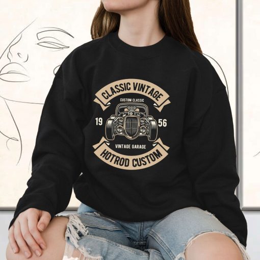 Classic Vintage Hotrod Funny Graphic Sweatshirt