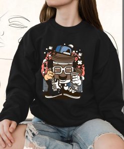 Coffee Cup Rocker Funny Graphic Sweatshirt