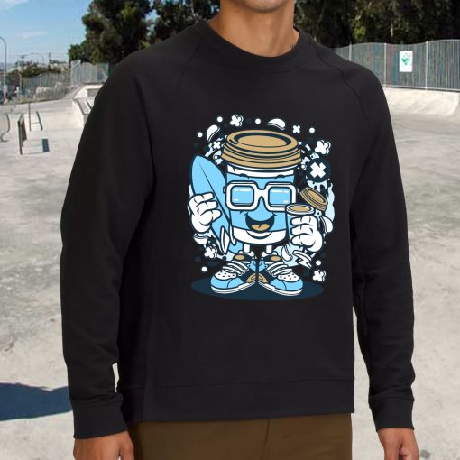 Coffee Cup Rocker Funny Graphic Sweatshirt