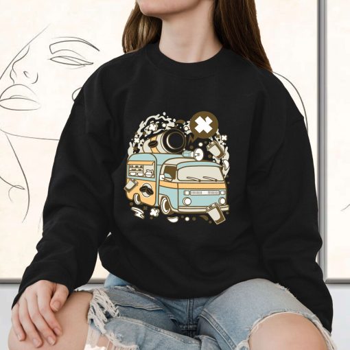 Coffee Van Funny Graphic Sweatshirt