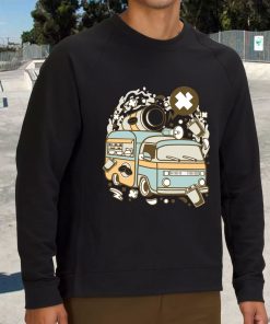 Coffee Van Funny Graphic Sweatshirt 3
