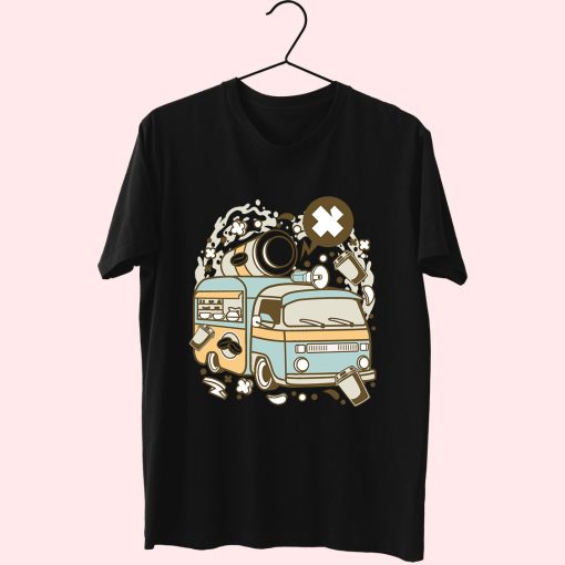 Coffee Van Funny Graphic T Shirt