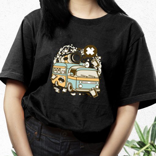 Coffee Van Funny Graphic T Shirt