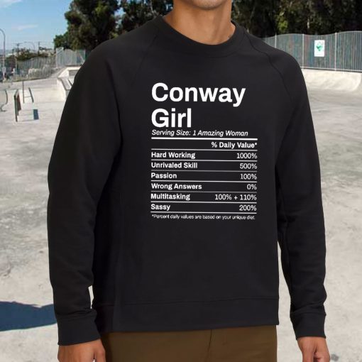 Conway Girl Arkansas Nutrition Facts 90s Fashionable Sweatshirt