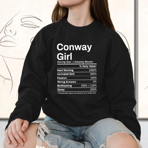 Conway Girl Arkansas Nutrition Facts 90s Fashionable Sweatshirt