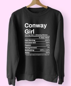 Conway Girl Arkansas Nutrition Facts 90s Fashionable Sweatshirt 4