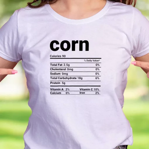 Corn Nutrition Facts Thanksgiving Thanksgiving Vintage T Shirt