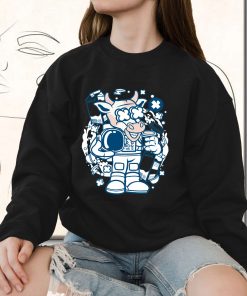 Cow Astronaut Funny Graphic Sweatshirt